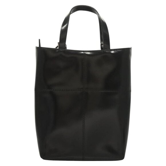 GUCCI Hand Bag Enamel 2way Black Gold 000 2113 - Picture 2 of 16